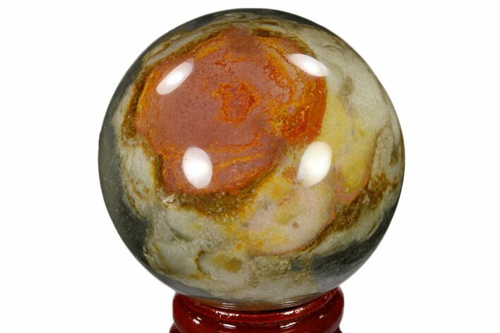 Polished Polychrome Jasper Sphere - Madagascar #118116